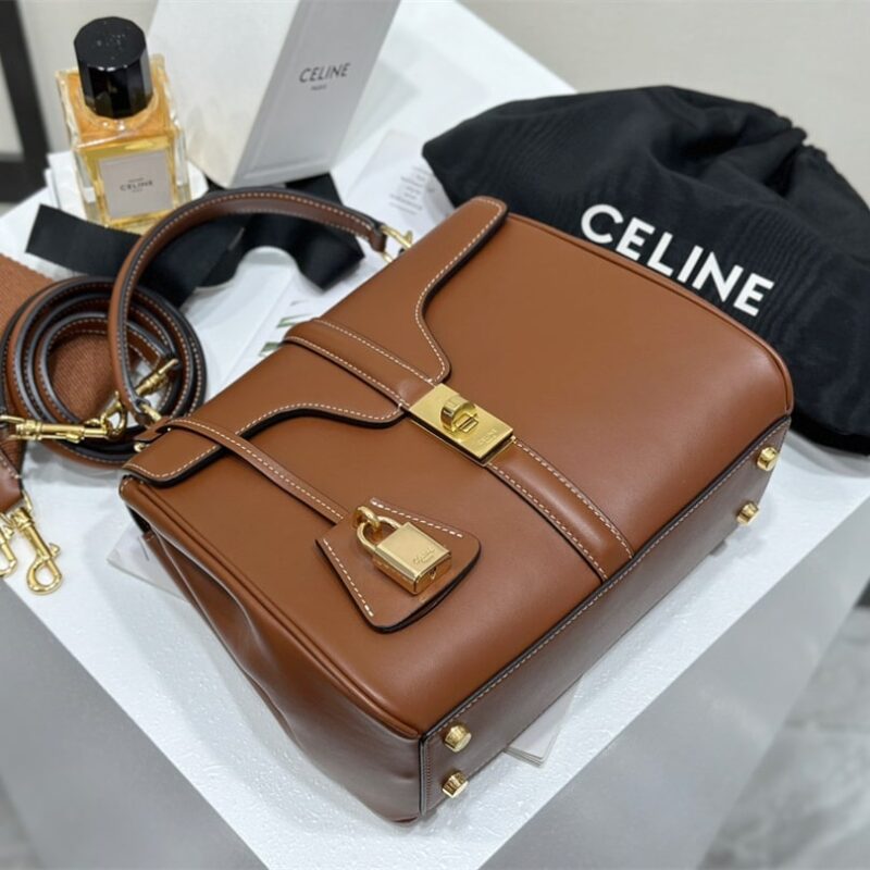 Celine*Cles16系列手袋188003棕色免检版 - Image 7