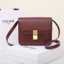 Celine*ClassicBox系列192523酒红色免检版