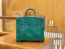 爱马仕 Birkin 铂金包 翡翠绿 一级皮 尼罗鳄鱼皮 臻品级别 金扣 25cm