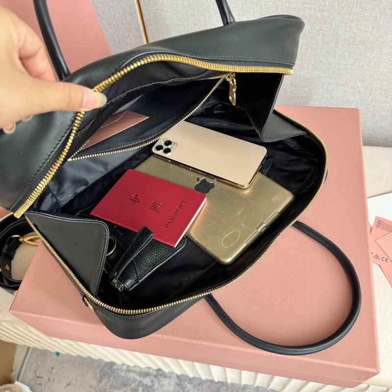 miumiu*5BB17长肩带公文包黑色免检版 - Image 11