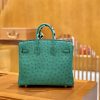 爱马仕 Birkin 30 南非进口鸵鸟皮 湖水绿 金扣 全手工缝制