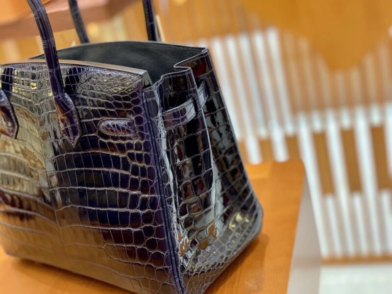 爱马仕 Birkin 30cm 午夜蓝 金扣 一级皮 尼罗鳄鱼皮 臻品级别 - Image 4