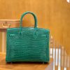 1980fd3a10b1ce7.jpg 爱马仕 Birkin 30 翡翠绿 金扣 湾鳄 一级皮