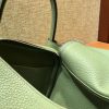 爱马仕 Lindy琳迪包 抹茶绿 德国进口togo牛皮 全手工缝制 银扣 30cm