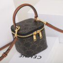Celine*Triomphe系列手提袋10J762棕印花免检版