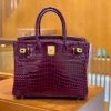 1b92fe8db55c275.jpg 爱马仕 Birkin 30cm 海葵紫 尼罗鳄鱼皮 金扣 原版蜜蜡线 顶级手缝 现货
