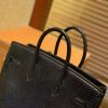 爱马仕 Birkin 25cm 经典黑 野生蜥蜴巨蜥 奢侈尖端 金扣