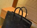 爱马仕 Birkin 30cm 经典黑 野生蜥蜴皮 巨蜥 金扣