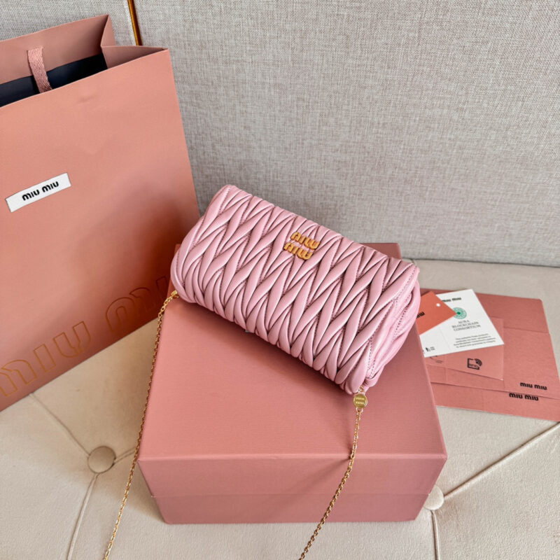miumiu缪缪*Matelasse系列5BP086单肩包粉色 - Image 3