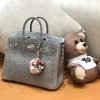 爱马仕 Birkin 25cm 巴黎灰 一级尼罗鳄 银扣 原版蜜蜡线 顶级手工