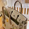 爱马仕 Birkin 铂金包 斑鸠灰 鳄鱼皮拼德国togo牛皮 全手工缝制 金扣 30cm