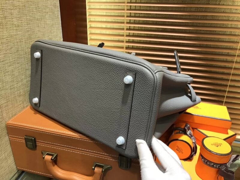 爱马仕 Birkin 30cm ( 铂金包) Togo小牛皮 锡器灰 原版蜜蜡线 全手工缝制 - Image 2