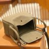 爱马仕 Mini Lindy 18cm 大象灰 Togo牛皮 银扣 原版蜜蜡线 顶级手工缝制