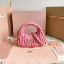 miumiu缪缪*5BP078Mini单肩包海棠粉免检版