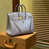 1ea42b09c7de6dc.jpg 爱马仕 Birkin 25cm 浅蓝紫 南非进口鸵鸟皮 顶级手缝工艺 金扣