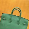 1ed57ca7611f96a.jpg 爱马仕 Birkin 25cm 丝绒绿 金扣 全手工缝制