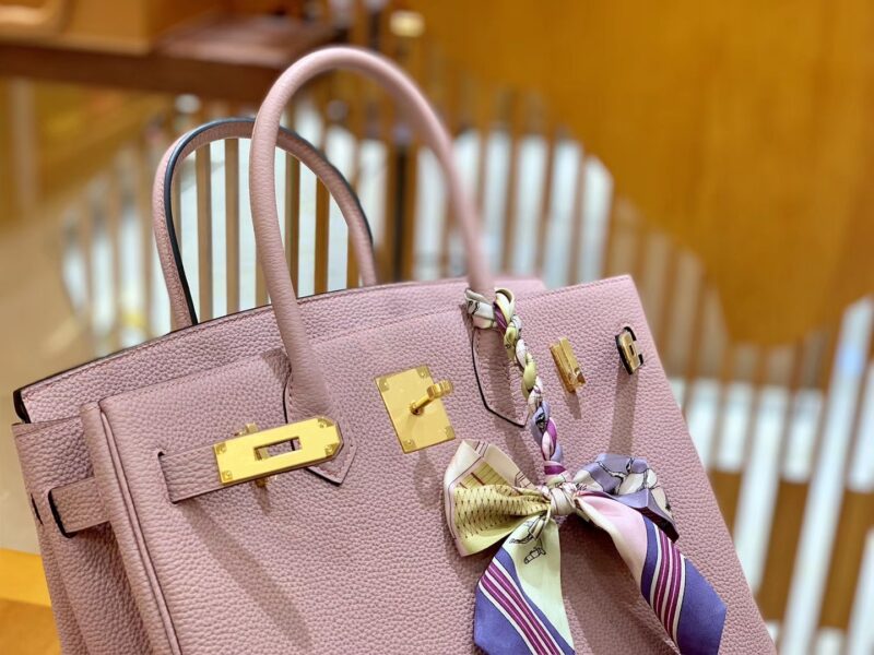爱马仕 Birkin 30cm 丁香紫 金扣 德国进口togo 牛皮 全手工缝制 - Image 4