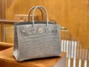 爱马仕 Birkin 35cm 巴黎灰 银扣 一级皮 尼罗鳄鱼皮 臻品级别