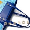 M93161 LV最新款沙滩包 LV亮皮女包 LV单肩包 LV女包 村上隆设计 蓝色