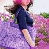 M93162 LV最新款沙滩包 LV亮皮女包 LV单肩包 LV女包 村上隆设计 紫色