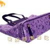 M93162 LV最新款沙滩包 LV亮皮女包 LV单肩包 LV女包 村上隆设计 紫色