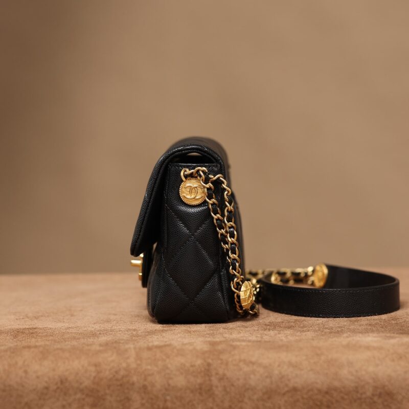 Chanel 22A系列金币包小牛皮S免检版 - Image 4