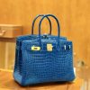 20f9441397a7d71.jpg 爱马仕 Birkin 铂金包 倒V 伊滋密尔蓝 湾鳄 25cm