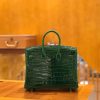 爱马仕 Birkin 25cm 祖母绿 进口一级尼罗鳄鱼皮 蜡线 全手工缝制