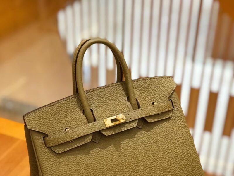 爱马仕 Birkin 25cm 大地色 Togo小牛皮 金扣 原版蜜蜡线 顶级手工缝制 - Image 4