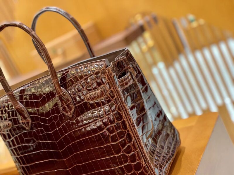 爱马仕 Birkin 30cm 深啡色 金扣 一级皮 尼罗鳄鱼皮 臻品级别 - Image 4