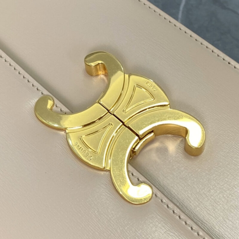 Celine*Triomphe系列手袋187363褐色免检版 - Image 8