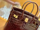 爱马仕 Birkin 30cm 尼罗鳄鱼皮 板栗棕 金扣 全手工缝制