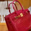 爱马仕 Birkin 30 极致粉 金扣 湾鳄 一级皮 全手工缝制
