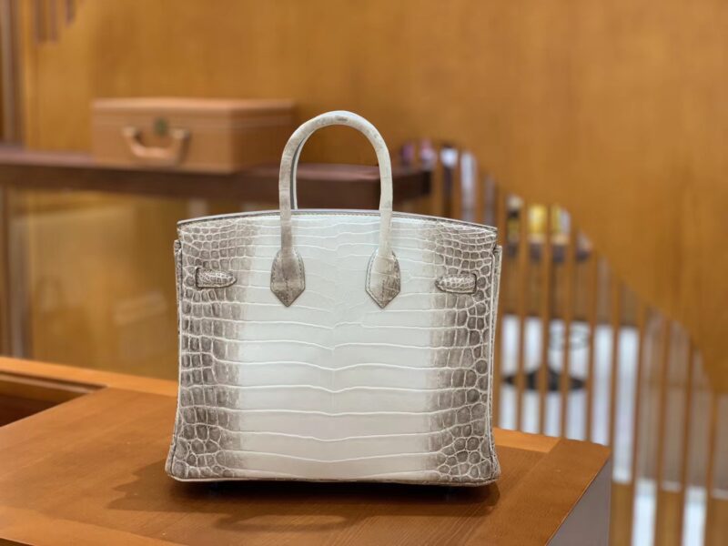 爱马仕 Birkin 25cm 喜马拉雅 一级尼罗鳄鱼皮 银扣 原版蜜蜡线 顶级手工缝制 - Image 3