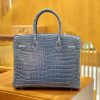 爱马仕 Birkin 30cm 牛仔蓝 金扣 一级皮 尼罗鳄鱼皮 臻品级别