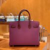 爱马仕 Birkin 30cm. Touch 系列 哑光鳄鱼皮拼牛皮 葡萄紫 高订版本
