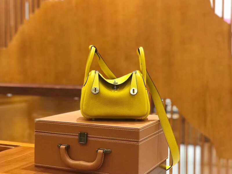 爱马仕 Mini Lindy 18cm TC大牛皮 那不勒斯黄 原版蜜蜡线 顶级手缝工艺