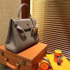 爱马仕 Kelly凯莉包 togo小牛皮 大象灰 进口原料 原版蜜蜡线 金扣 28cm