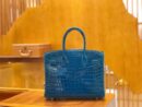 爱马仕 Birkin 30cm 伊兹密尔蓝 一级尼罗鳄 金扣 原版蜜蜡线 顶级手缝