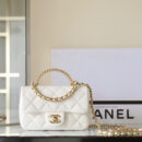 Chanel 24S系列AS4847小羊皮白色单肩包免检版