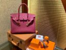 爱马仕 Birkin 30cm ( 铂金包) Togo小牛皮 石榴红 原版蜜蜡线 全手工缝制