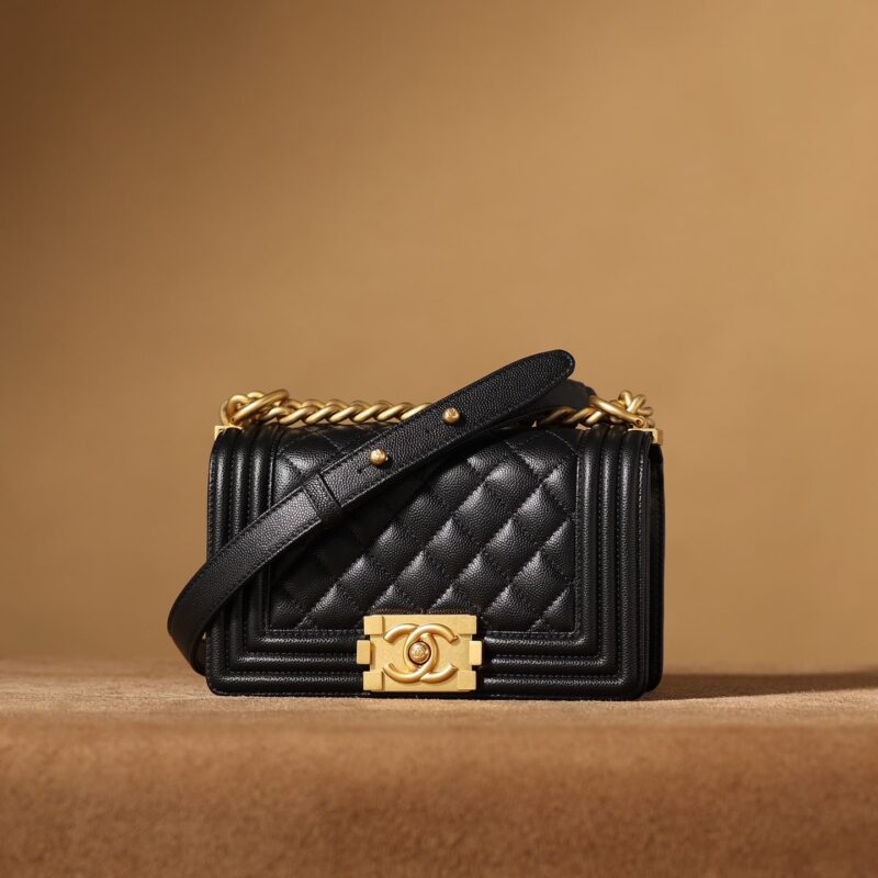 Chanel LeBoy黑色口盖包S免检版 - Image 5