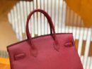 爱马仕 Birkin 30cm 石榴红 Togo小牛皮 银扣 原版蜜蜡线 顶级手工缝制