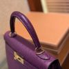 爱马仕 Kelly 28cm 海葵紫 南非进口鸵鸟 顶级手缝工艺 金扣