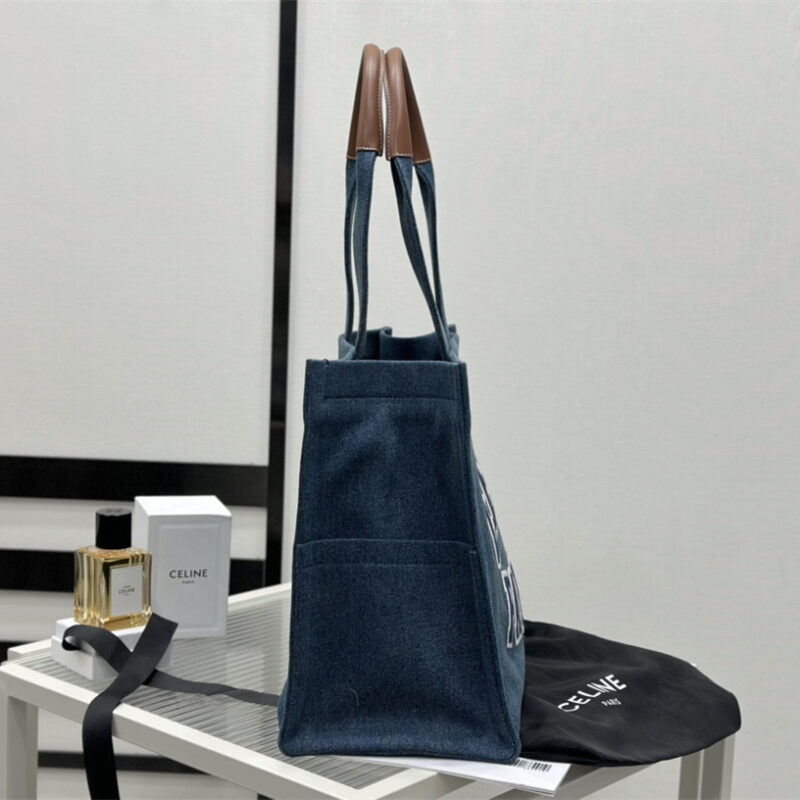 Celine*Tote系列196762牛仔蓝免检版 - Image 4