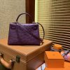 爱马仕 Mini kelly 19cm 海葵紫 南非KK级鸵鸟皮 金扣 原版蜜蜡线 顶级手工