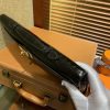 爱马仕 Kelly cut 手包 经典黑 亮面鳄鱼 金扣 31cm