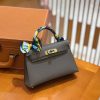 爱马仕 Mini kelly 二代 锡器灰 Epsom 掌纹小牛皮 金扣 原版蜜蜡线 顶级手缝