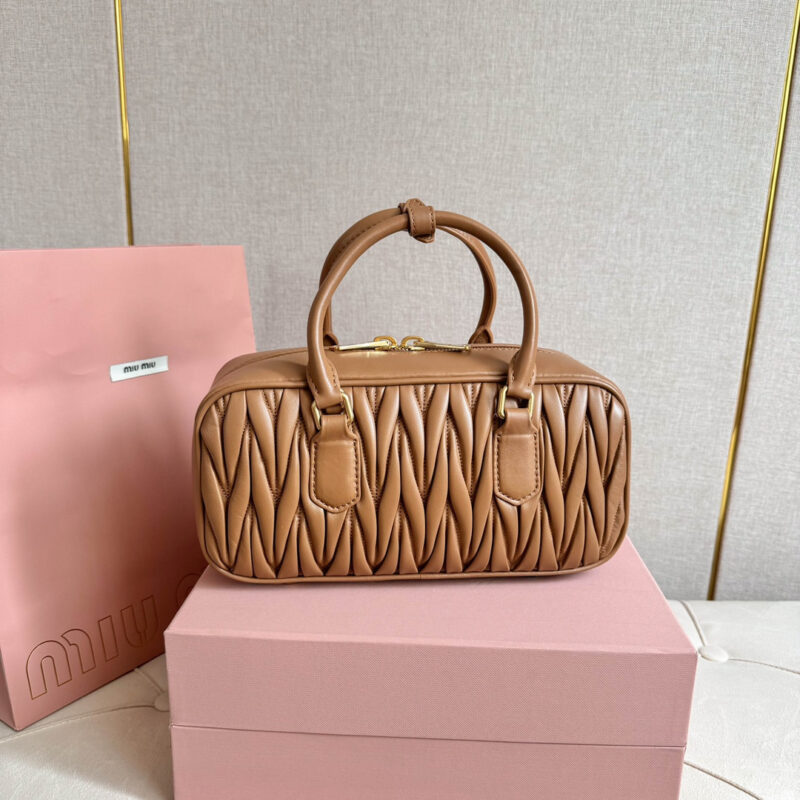 miumiu缪缪*5BB148保龄球包袋焦糖色免检版 - Image 3
