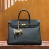 2a408faecabbc10.jpg 爱马仕 Birkin 铂金包 经典黑 小牛皮 银扣 40cm 男士首选